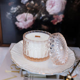 Lavender Moonflower Vintage Glass Candle