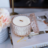 Camellia Patchouli Flower Vintage Glass Candle