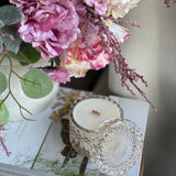 Midnight Peony Vintage Glass Candle