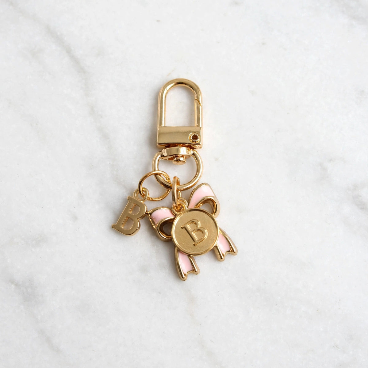 Bow Initial Bag Charm - Letter Charm - B
