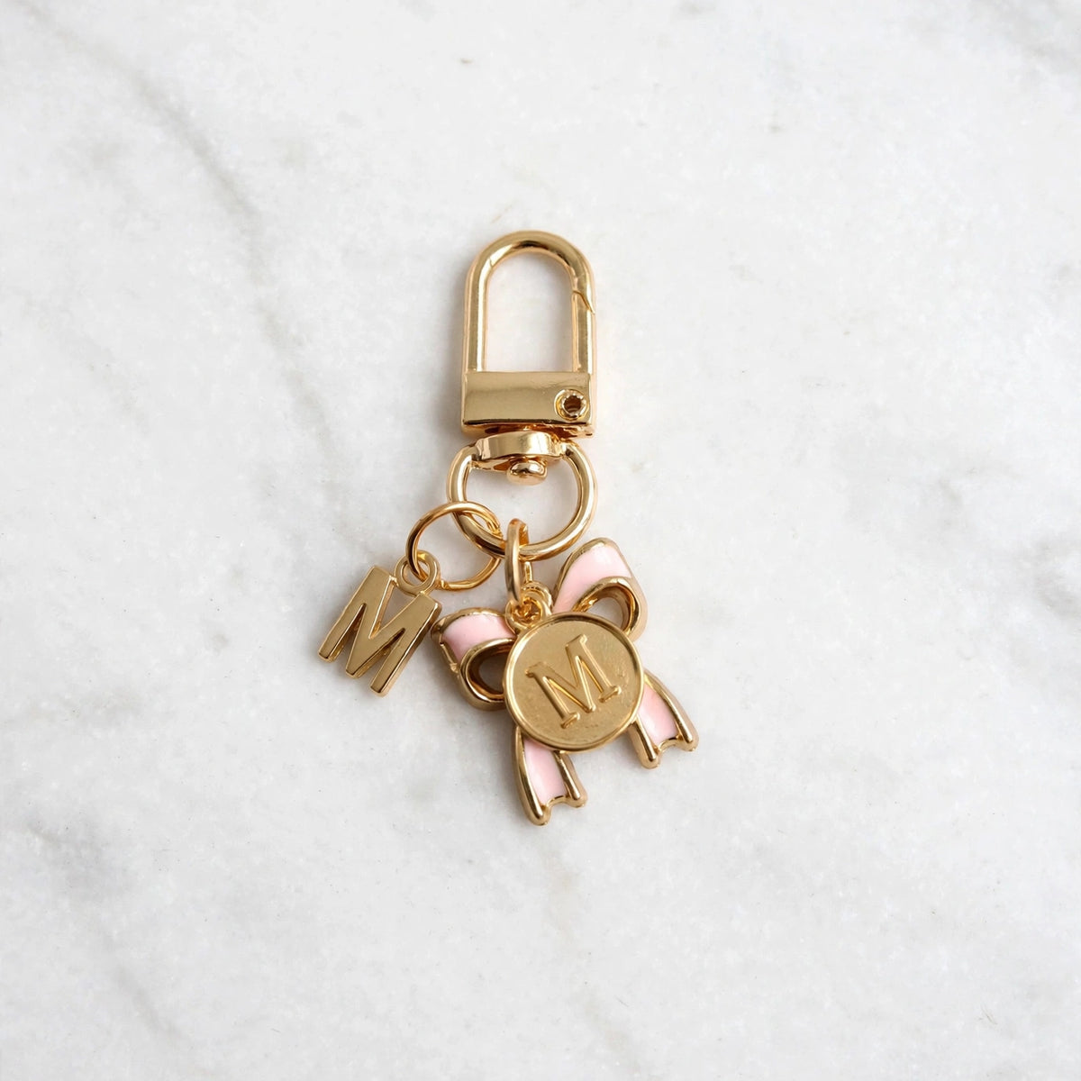 Bow Initial Bag Charm - Letter Charm - M
