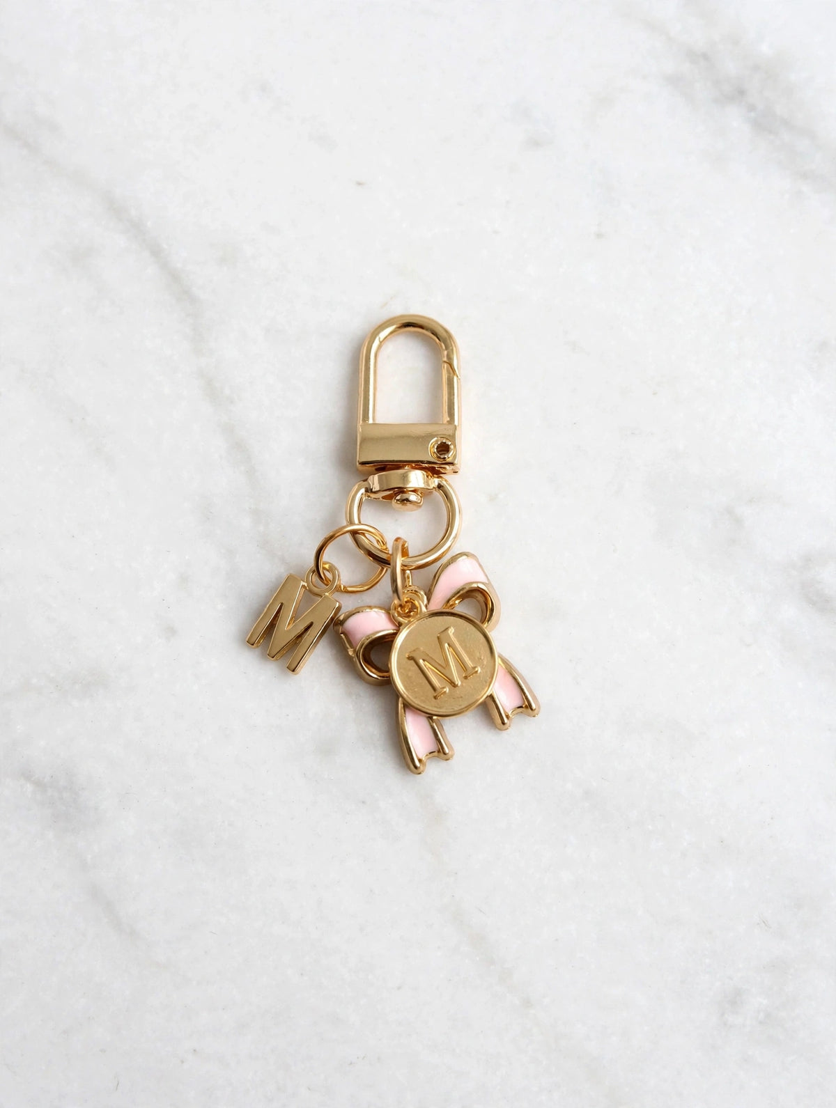 Bow Initial Bag Charm - Letter Charm - M