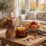 Bourbon Apples Vintage Glass Candle