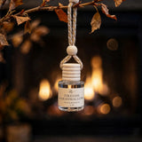 Fireside Marshmallows car diffuser hanging