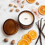 Pistachio Saffron Vintage Glass Candle