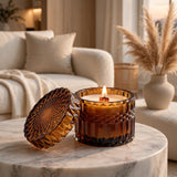 Pistachio Saffron Vintage Glass Candle