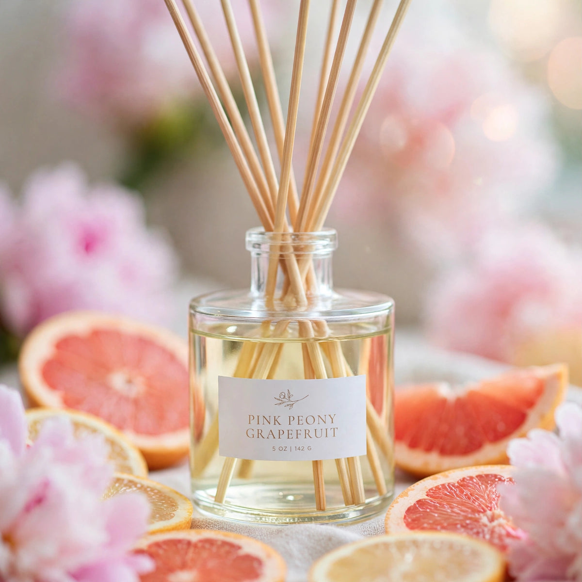 Pink Peony Grapefruit Reed Diffuser