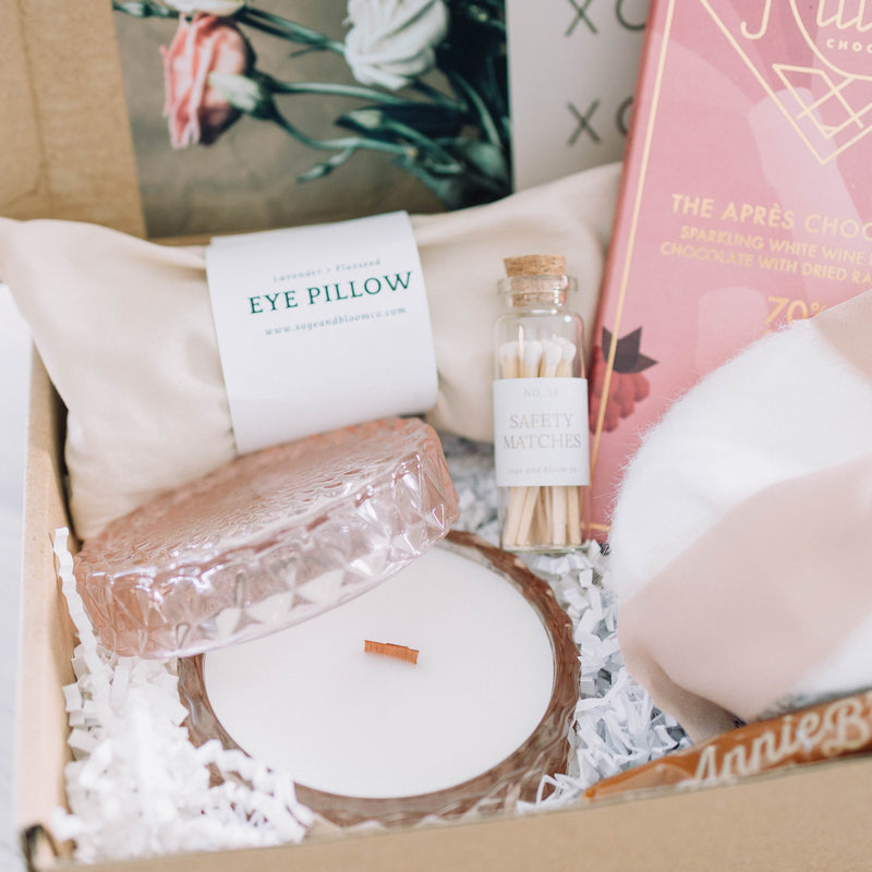 Valentines Gift Box Set Blush Candle