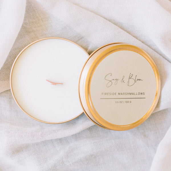 Fireside Marshmallows Travel Tin Candle
