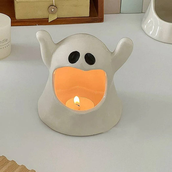 Ceramic Ghost Tea Light Holder