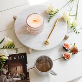 Fig Tree Freesia vintage glass candle lifestyle