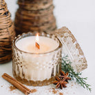 Gingerbread Crunch vintage glass candle detail photo