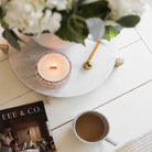 Gingerbread Crunch vintage glass candle lifestyle photo