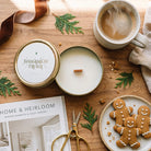 Gingerbread Crunch travel tin candle lifestyle photo