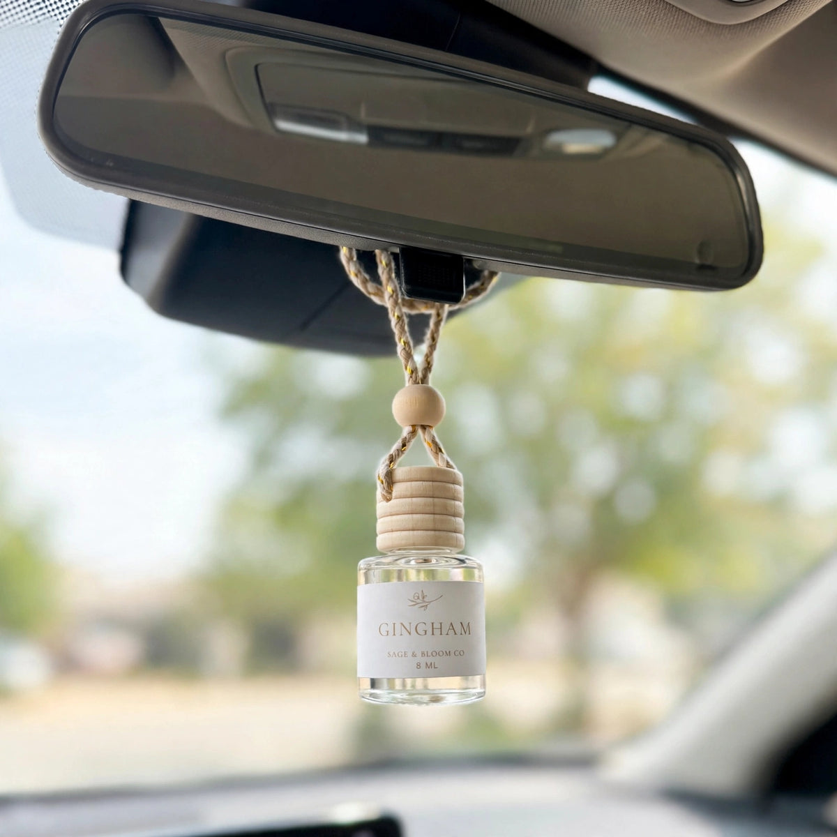 Gingham car diffuser hanging