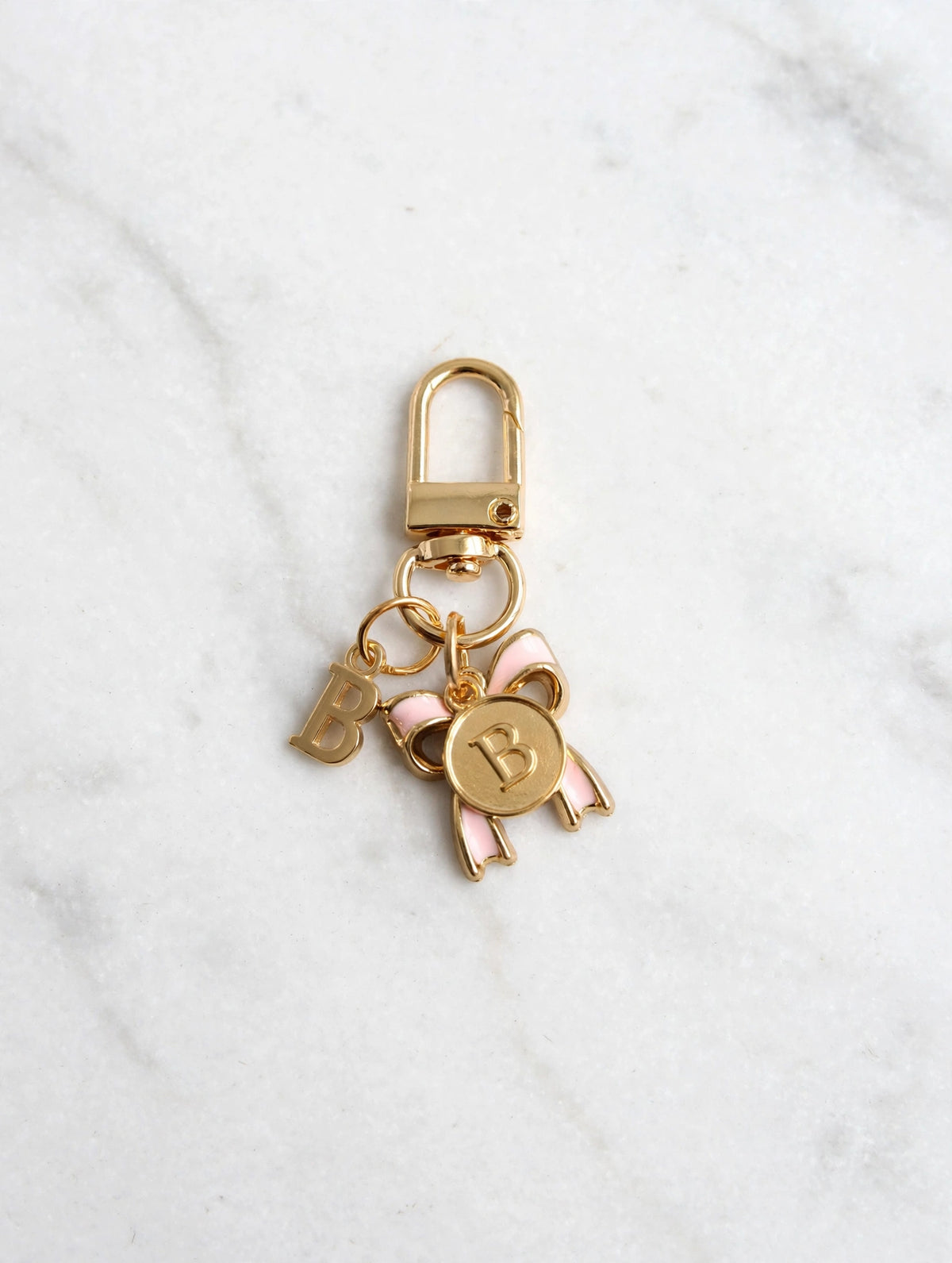 Bow Initial Bag Charm - Letter Charm - B