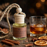 Butterscotch Bourbon car diffuser with bourbon glass and spices