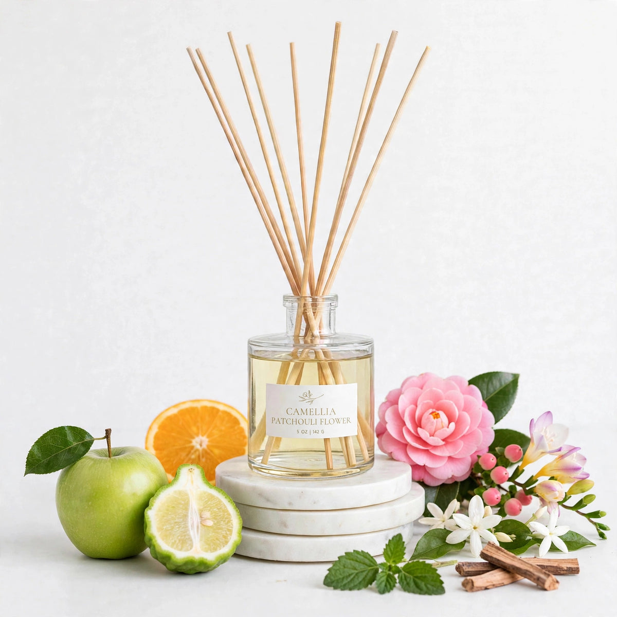 Camellia Patchouli Flower scent notes
