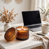 Coffee Shop Vintage Glass Candle