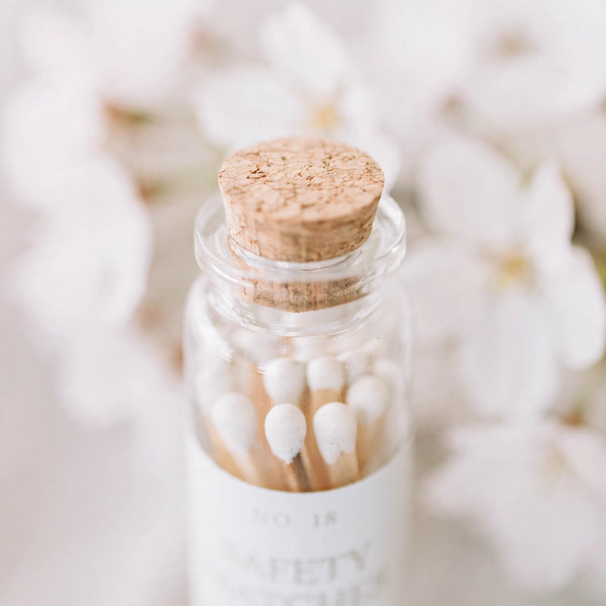 Mini Apothecary Matches cork top close-up