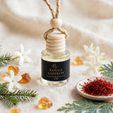 Rouge Saffron car diffuser styled with jasmine, saffron, fir, cedar and amber