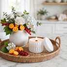 Red Currant Kumquat Vintage Glass Candle