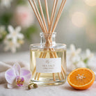 Sea Salt Orchid Reed Diffuser label close-up
