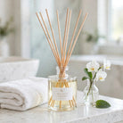 Sea Salt Orchid Reed Diffuser in bathroom