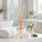 White Tea Jasmine Reed Diffuser in bathroom