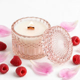 Midnight Peony vintage glass candle detail