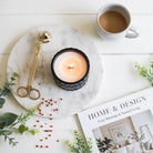 Pink Pepper Vetiver vintage glass candle lifestyle