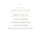 Reed diffuser info card